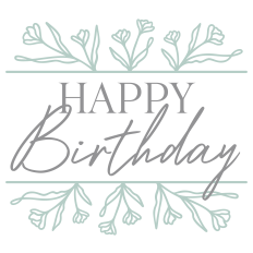 Happy Birthday With Wildflower Border
