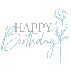 Happy Birthday With Wildflower