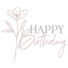 Elegant Floral Happy Birthday
