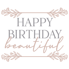 Happy Birthday With Floral Split Border