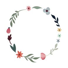 Flower Initial Monogram Art Letter O