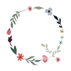 Flower Initial Monogram Art Letter Q