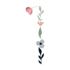 Flower Initial Monogram Art Number 1