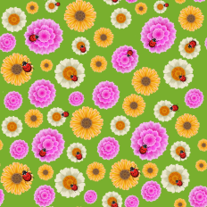 Floral green background pattern