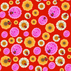 Floral red background pattern