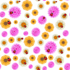 Floral white background pattern