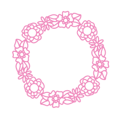 Floral Wreath, Wreath of Flowers Cut File
