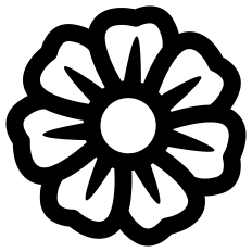 Flower Bloom Outline