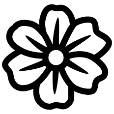 Flower Bloom Outline