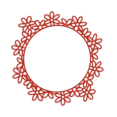 Flower Circle Frame for a Monogram