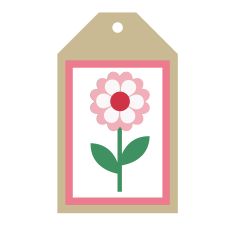Floral Gift Tag SVG - Cute Flower Tag for Mother’s Day, Birthdays & More 