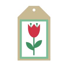Tulip Flower Gift Tag - Easy DIY Floral Gift Tag for Garden Lovers, Spring Gifts & Handmade projects
