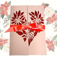 Flower Heart Gate Fold Card
