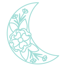 Floral Moon Cut File