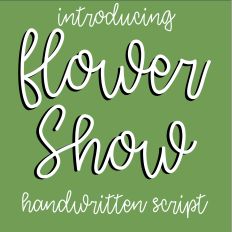 flower show handwritten script font