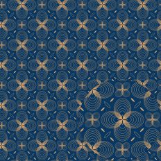 ELEGANT BLUE RETRO ART DECO FLOWERS PATTERN – RABEA BILZ
