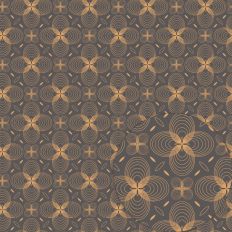 ELEGANT BROWN RETRO ART DECO FLOWERS PATTERN – RABEA BILZ