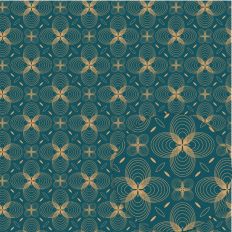 ELEGANT GREEN RETRO ART DECO FLOWERS PATTERN – RABEA BILZ