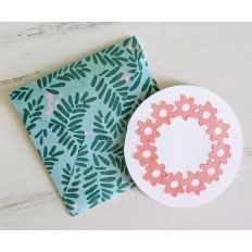 flower wreath card and envelope