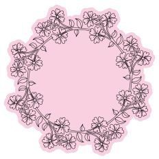 Flower Wreath Border Frame