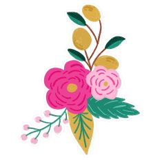 Flowers with Olives - Print and Cut