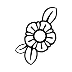 Flower with leaves