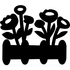Flower Garden Silhouette