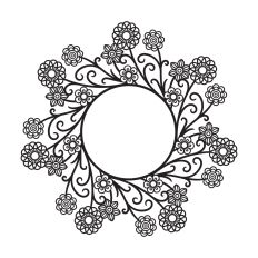 Flowers Round Frame