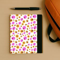 Flowers and ladybird notebook back cover