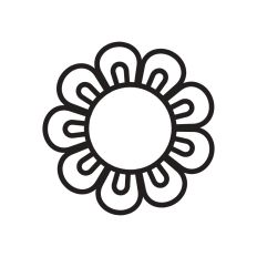 Flower outline design
