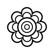 Flower outline artwork