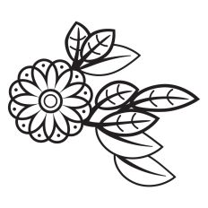 Flower with leaves
