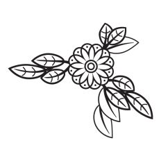 Flower with leaves