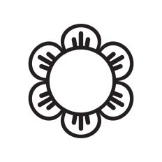 Round frame with petals