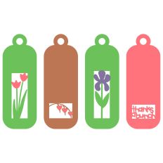 Flowers and Bugs Tags 9