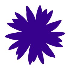 Irregular Flower Petal Shapes SVG Design