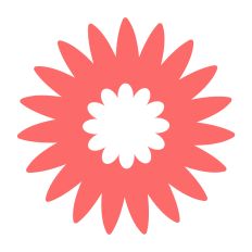 Sunshine Flower Frame SVG Design