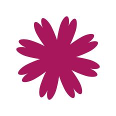 Fringed Cornflower Flower Petals SVG Design