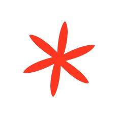 Thin Asterisk Petals SVG Design