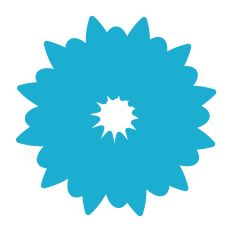 Irregular Flower Petals Base Shape SVG Design