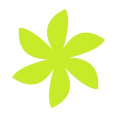 6-Petal Pinwheel Flower Shape SVG Design
