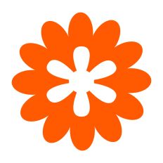 Asterisk Flower Badge SVG Design