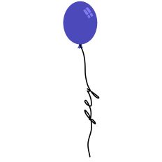 FLY STRING ON BRIGHT BLUE BALLOON – RABEA BILZ