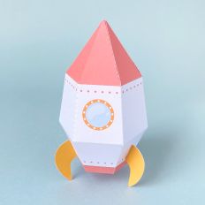 Red Space Rocket Box