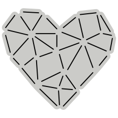 Line Geometric Heart