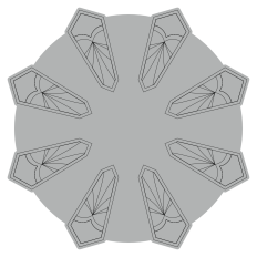 Line Diamond Geometric Halo 
