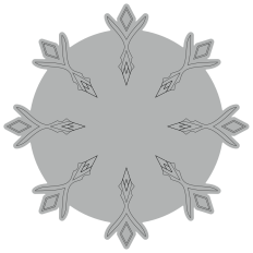 Line Diamond Snowflake Halo