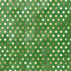 Green Gold Foil Polkadot Background Pattern