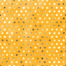Yellow Gold Foil Polkadot Background Pattern