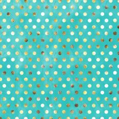Teal Gold Foil Polkadot Background Pattern